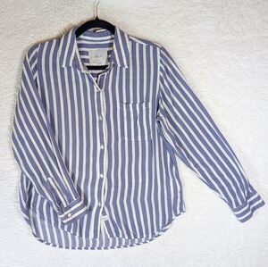 Rails Blue and White Vertical Stripe Button-Down Shirt Super Soft
